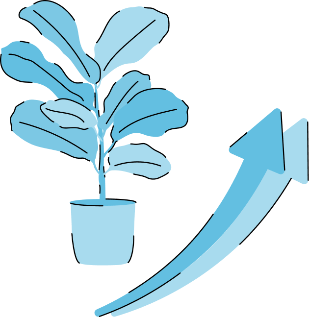 Illustration d'une plante en croissance symbolisant la déclaration du bénéfice agricole (BA) au régime réel.