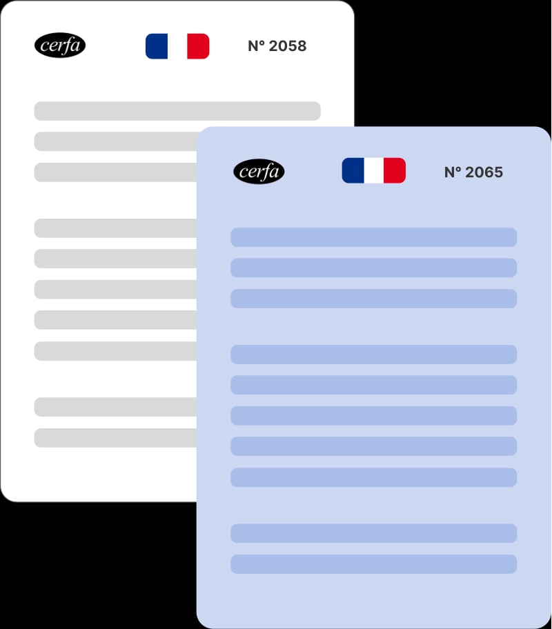 Illustration d'un formulaire administratif CERFA.