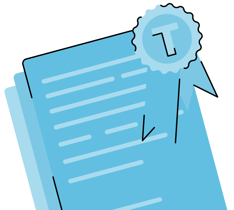 Une checklist sur papier avec un petit label de réussite floqué Teledec attestant de la conformité du document pour les SARL et EURL.