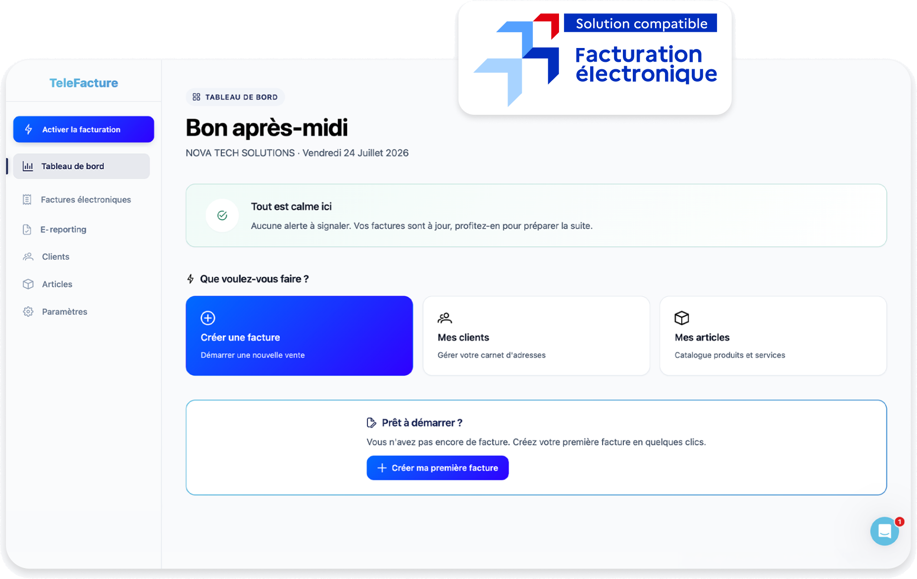 Vous pouvez piloter votre facturation électronique de bout en bout et automatiser vos envois réglementaires avec la plateforme TéléFacture.